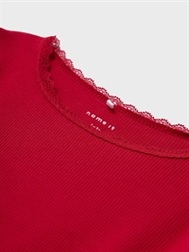 NAME IT Rib Blonde Bluse Kab Jester Red